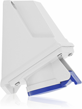 International Pin & Sleeve Outlet, 16 Amp, 200/250 Volt, IP44, Blue