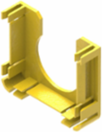 2x2 Yellow End Cap with 1 Inch x 38mm Dia Opening, RoHS Compliant