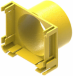 2x2 End Cap, Yellow, RoHS Compliant, 1x50mm Dia Opening