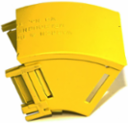 2x2 Vertical Elbow 45 Degree Down with Cover, Yellow, RoHS Compliant