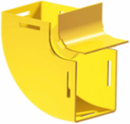 2x2 Vertical Elbow 90 Degree Up with Cover, Yellow, RoHS Compliant