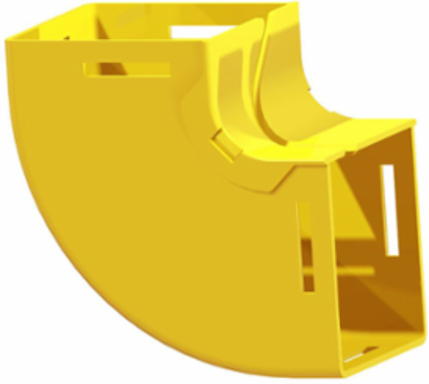 2x2 Vertical Elbow 90 Degree Retrofit, Yellow, RoHS Compliant