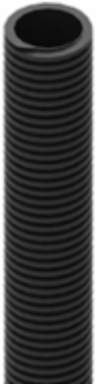 Round Convoluted Tube 38mm Diameter 2 Meter Length Black