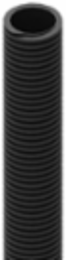 Round Convoluted Tube 38mm Diameter 2 Meter Length Black