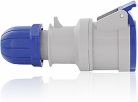 International Pin & Sleeve Connector 16 Amp, 208-250 Volt, IP44, Blue