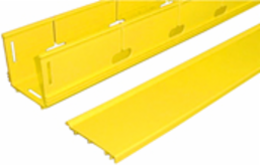 4x4 Slotted Duct with Hinged Cover, Yellow - RoHS Compliant, Australia