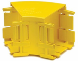 4x4 Horizontal Elbow 45 Degree with Cover, Yellow, RoHS Compliant