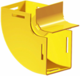 4x4 Vertical Elbow 90 Degree Up with Cover, Yellow