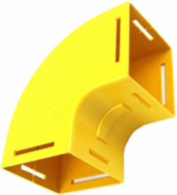 4x4 Vertical Elbow 90 Degree Enclosed Yellow