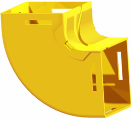 4x4 Vertical Elbow 90 Degree Up Retrofit Yellow RoHS Compliant