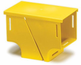 4x4 Vertical Fiber Tee with Cover, Yellow, RoHS Compliant, Made in Australia