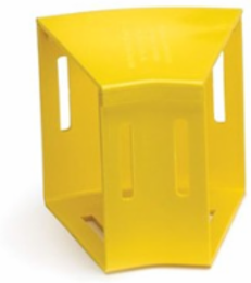 4x8 Inch Horizontal Elbow 30 Degree with Cover, Yellow