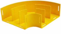 4x8 Inch Horizontal Elbow, 90 Degree, Yellow, RoHS Compliant