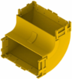 4x8 Vertical Elbow, 90 Degree Up, Yellow, RoHS Compliant
