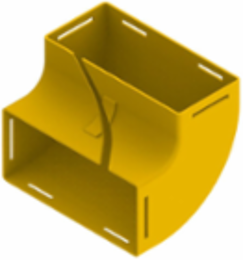 4x8 Vertical Elbow 90 Degree Up Retrofit Yellow, RoHS Compliant
