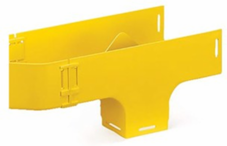 4x8 Inch Vertical Tee without Cover, Yellow, RoHS Compliant