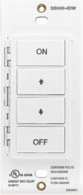 4 Button Wireless Keypad ON, OFF, Raise, Lower