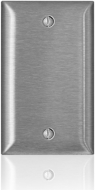 1-Gang Blank Wallplate Standard Size Magnetic 430 Stainless Steel
