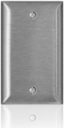 1-Gang Blank Wallplate Standard Size Magnetic 430 Stainless Steel