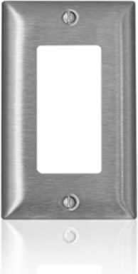 1-Gang C-Series Decora Wallplate, Standard Size, 430 Stainless Steel