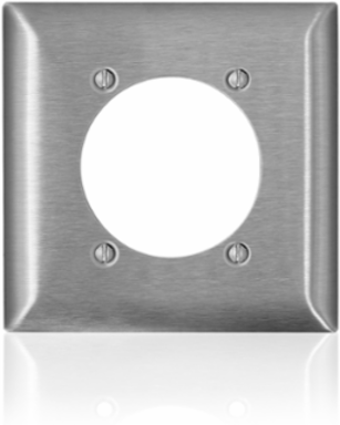 2-Gang Standard Size Magnetic Wallplate, 430 Stainless Steel, C-Series
