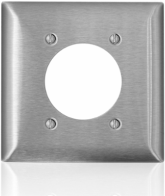 C-Series 2-Gang Standard Size Magnetic Wallplate - 430 Stainless Steel, Device Mount