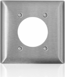 C-Series 2-Gang Standard Size Magnetic Wallplate - 430 Stainless Steel, Device Mount