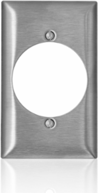 1-Gang C-Series Magnetic Stainless Steel Wallplate, Standard Size, 2.15 Inch Opening