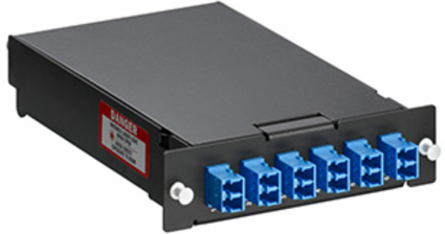 SDX Pigtail Fusion Splice Module with 12-Fiber OS2 Pigtails and 40mm Sleeves