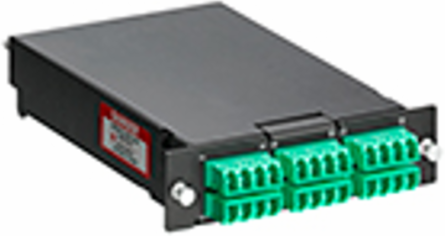 SDX Pigtail Fusion Splice Module with 24 OS2 LC/APC Pigtails and 40mm Sleeves