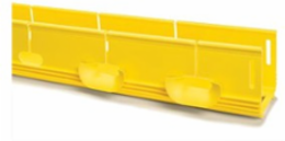 2x2 and 2x4 Slotted Duct Bend Radius Guides, Package of 10, Yellow