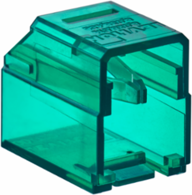 Secure RJ Housing, Green color transparent (Pack of 48 housings and 1 color matched extraction tool)