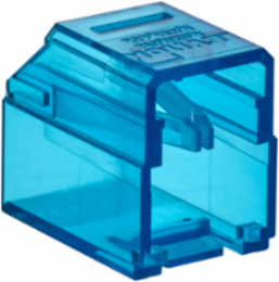 Secure RJ Housing, Blue color transparent (Pack of 48 housings and 1 color matched extraction tool)