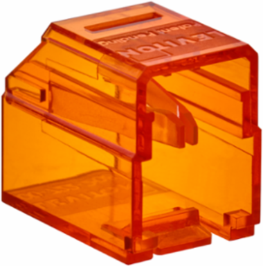 Secure RJ Housing, Orange color transparent (Pack of 48 housings and 1 color matched extraction tool)