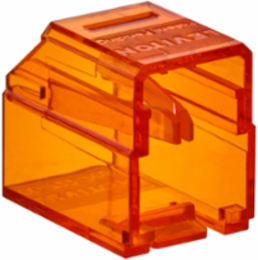 Secure RJ Housing, Orange color transparent (Pack of 48 housings and 1 color matched extraction tool)