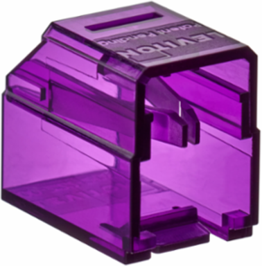 Secure RJ Housing, Purple color transparent (Pack of 48 housings and 1 color matched extraction tool)