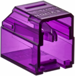 Secure RJ Housing, Purple color transparent (Pack of 48 housings and 1 color matched extraction tool)