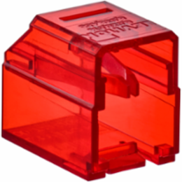 Secure RJ Housing, Red color transparent (Pack of 48 housings and 1 color matched extraction tool)