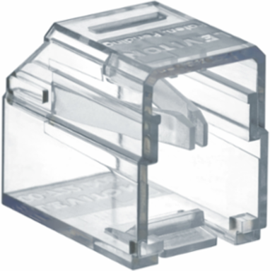 Secure RJ Housing, Clear color transparent (Pack of 48 housings and 1 color matched extraction tool)