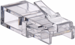 Secure RJ Plug, Clear color transparent (Pack of 48 plugs)