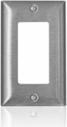 1-Gang Stainless Steel Wallplate, Standard Size, Device Mount