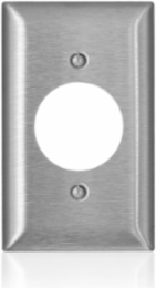 1-Gang Wallplate Standard Size 1.6 Inch Diameter Opening 302 Stainless Steel