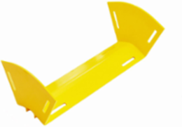 4x12 Inch Vertical Elbow 45 Degree Down, Yellow, RoHS Compliant