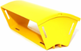 Vertical Elbow 4x12 Inch 45 Degree Down with Cover, Yellow, RoHS Compliant