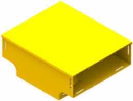 4x12 Inch Vertical Tee with Cover, Yellow, RoHS Compliant