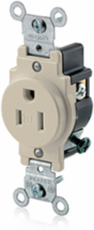 Tamper-Resistant Single Receptacle 15 Amp 125 Volt Commercial Grade