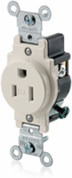 Tamper-Resistant Outlet, 15 Amp, 125 Volt, Commercial Grade, Light Almond