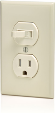 15 Amp Tamper-Resistant Outlet/Switch Combo, Light Almond, 120V AC, Duplex Style