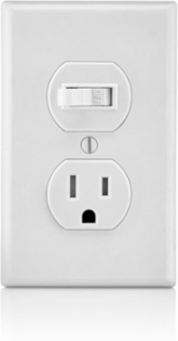 15 Amp Tamper-Resistant Combination Switch/Receptacle, 120V AC, Duplex Style