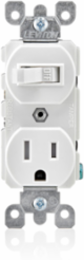 15 Amp Tamper-Resistant Combination Switch/Receptacle, 120V AC, Duplex Style
